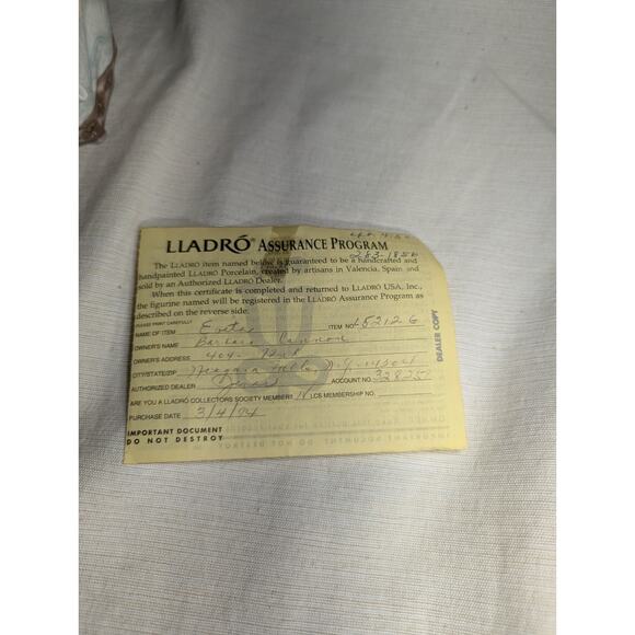 Lladro Spain Porcelain Figurine Evita 5212 Girl Umbrella Parasol Original Box - Picture 10 of 13